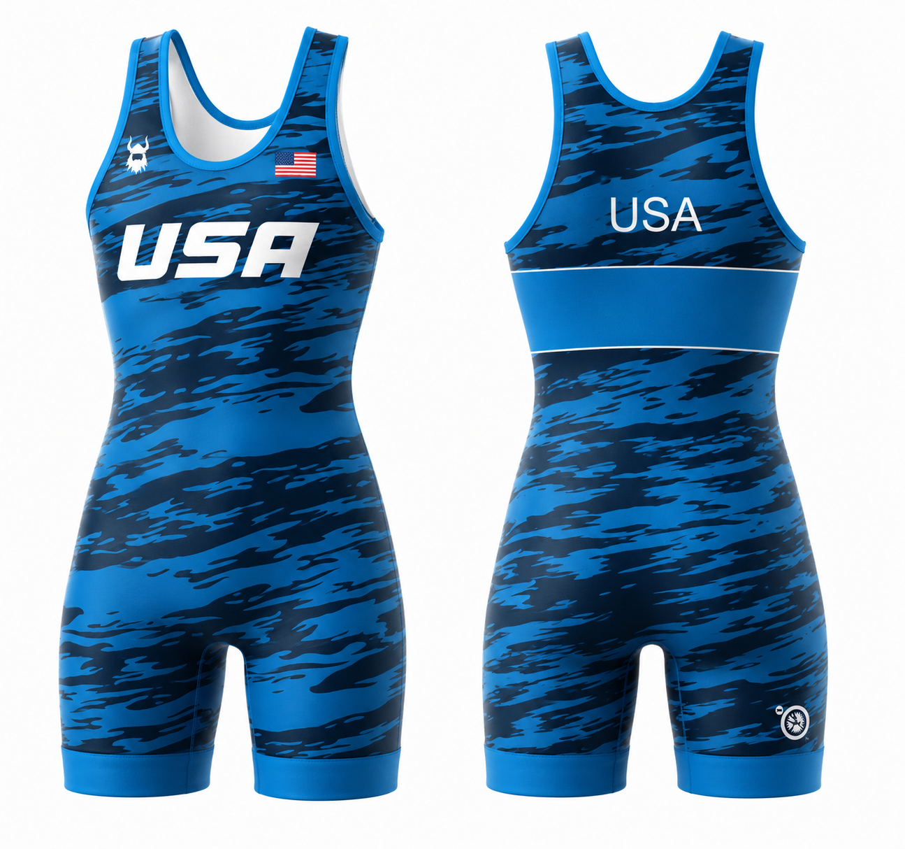 Usa Blue Striker Womens Singlet