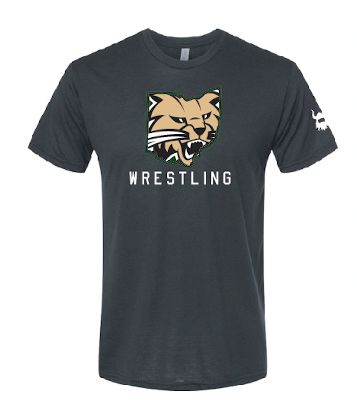 Ohio University Wrestling Solid Black Triblend Shirt