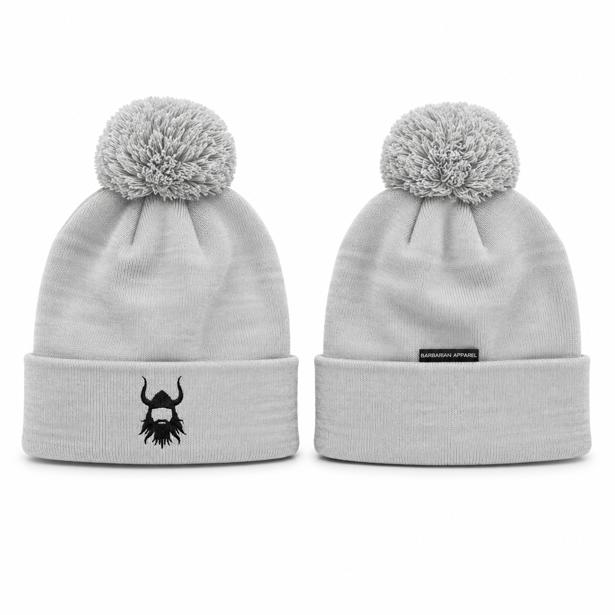BA Warrior Grey Pom Beanie