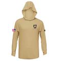 Army Bass Fishing Gold Hooded Long Sleeve Sun Shirt