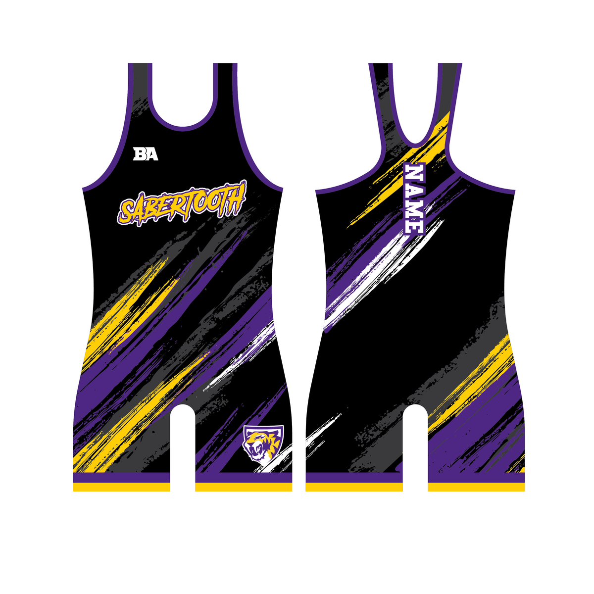Sabertooth Black Singlet
