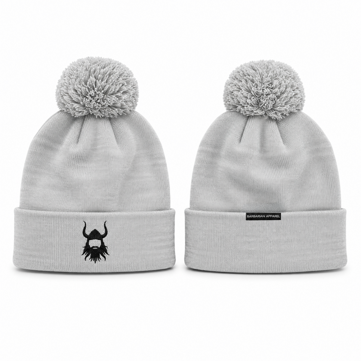 BA Warrior Grey Pom Beanie