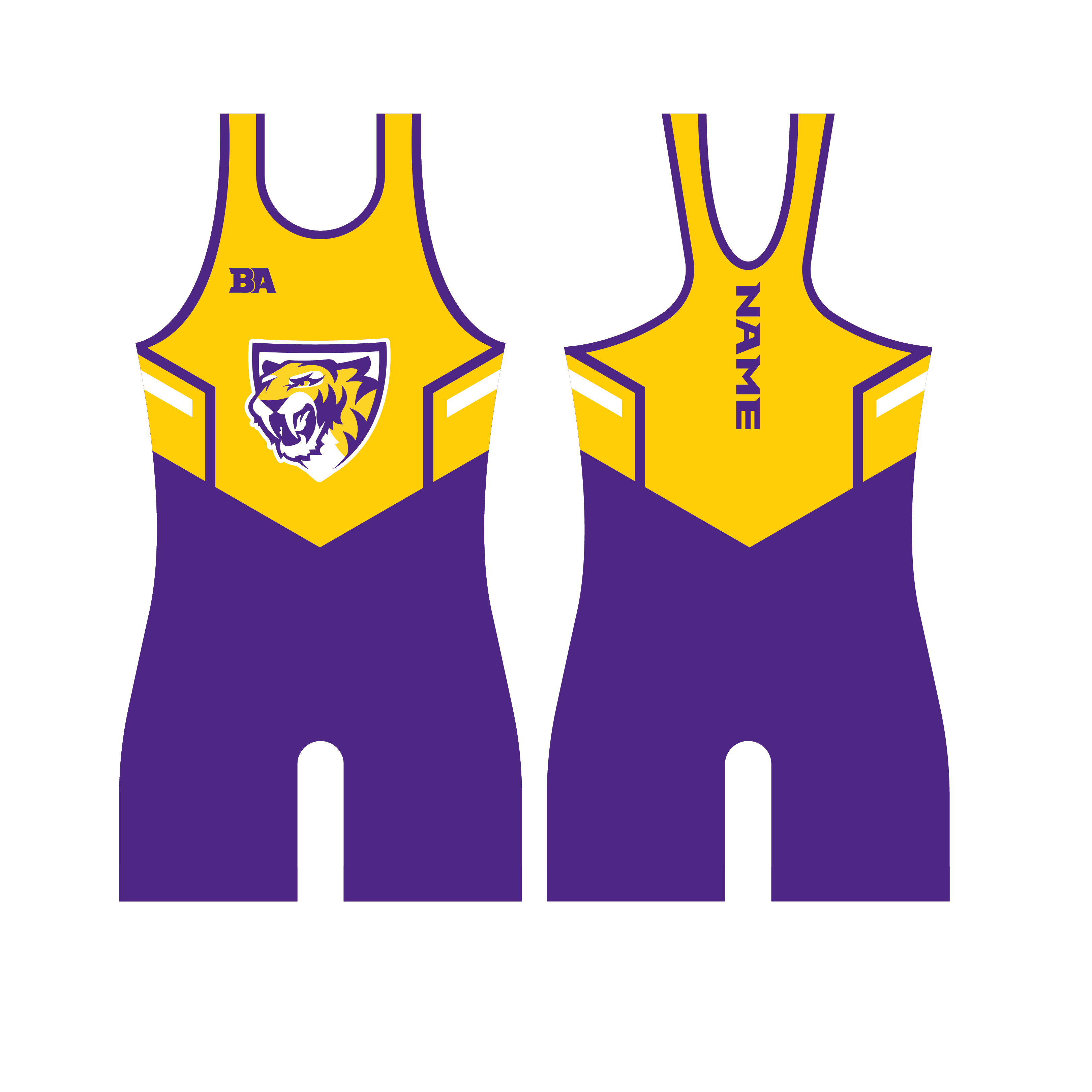 Sabertooth Purple/Gold Singlet