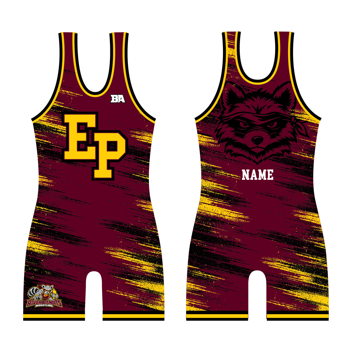River Bandits MAROON Singlet