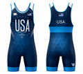 Blue USA MENS SInglet