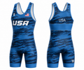 USA Blue Striker MENS Singlet