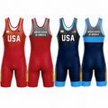 USA Red/Blue & Gold Mens Singlet Bundle