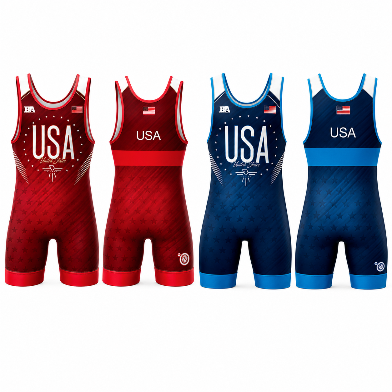 USA Red/Blue Singlet Bundle