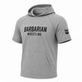 Grey Barbarian Wrestling Short Sleeve Hoodie