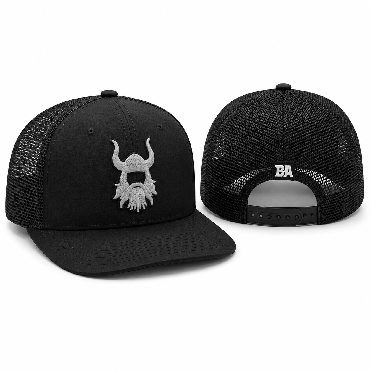 BA Black and Grey Mesh Hat