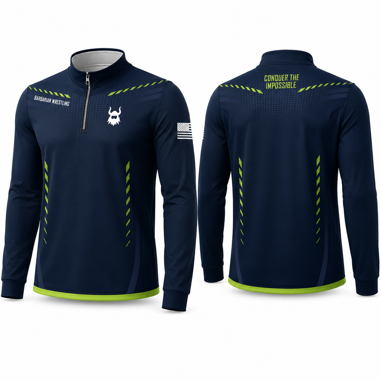 BA 1/4 Navy & Green Jacket
