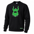 Black/Green Warrior Crewneck