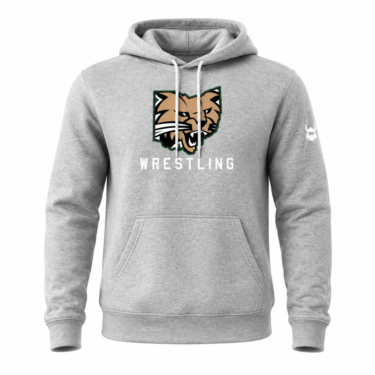 Ohio University Wrestling Grey Fleece Hoodie