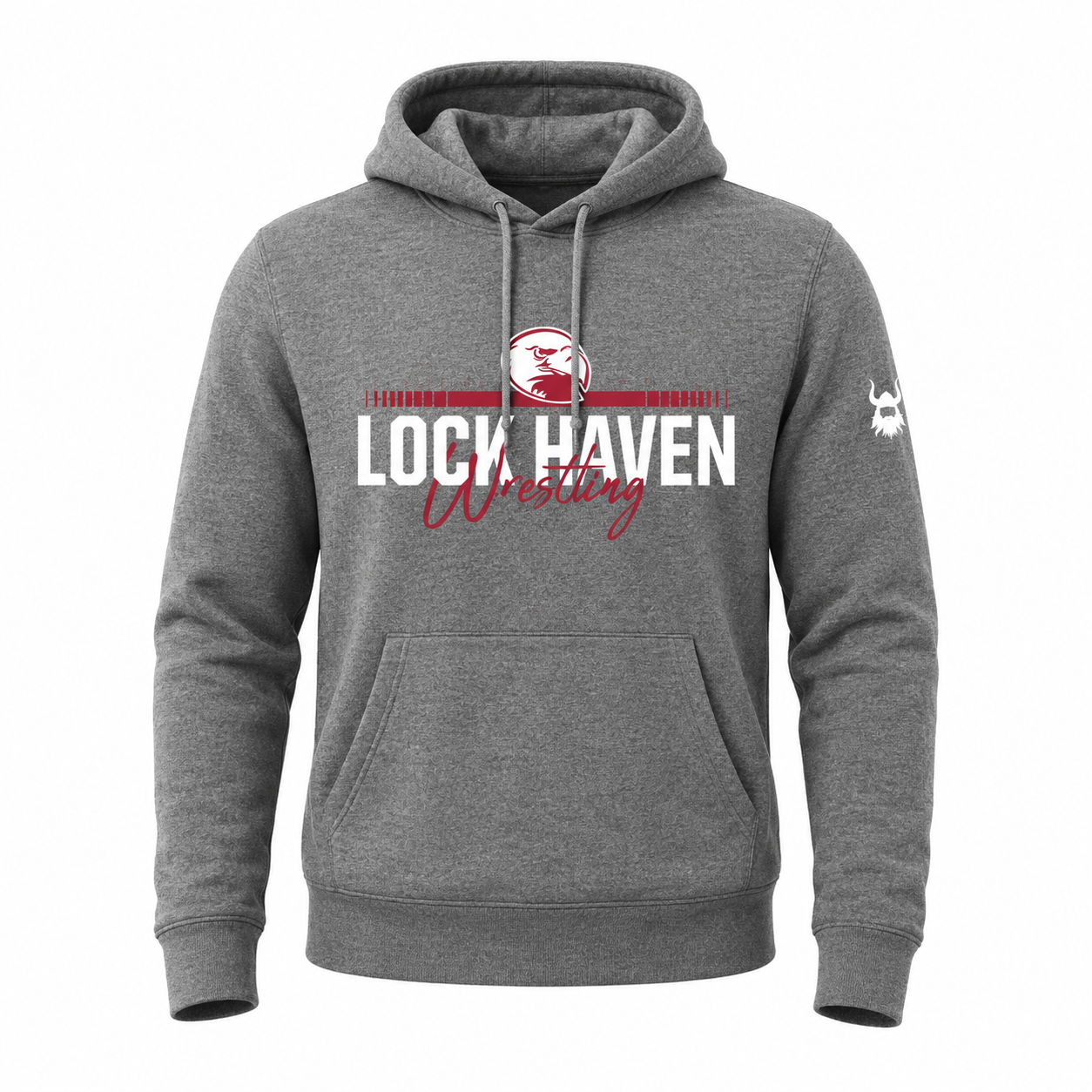 Lock Haven Wrestling Script Grey Hoodie