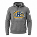 Kent State Wrestling Logo Grey Blend Hoodie
