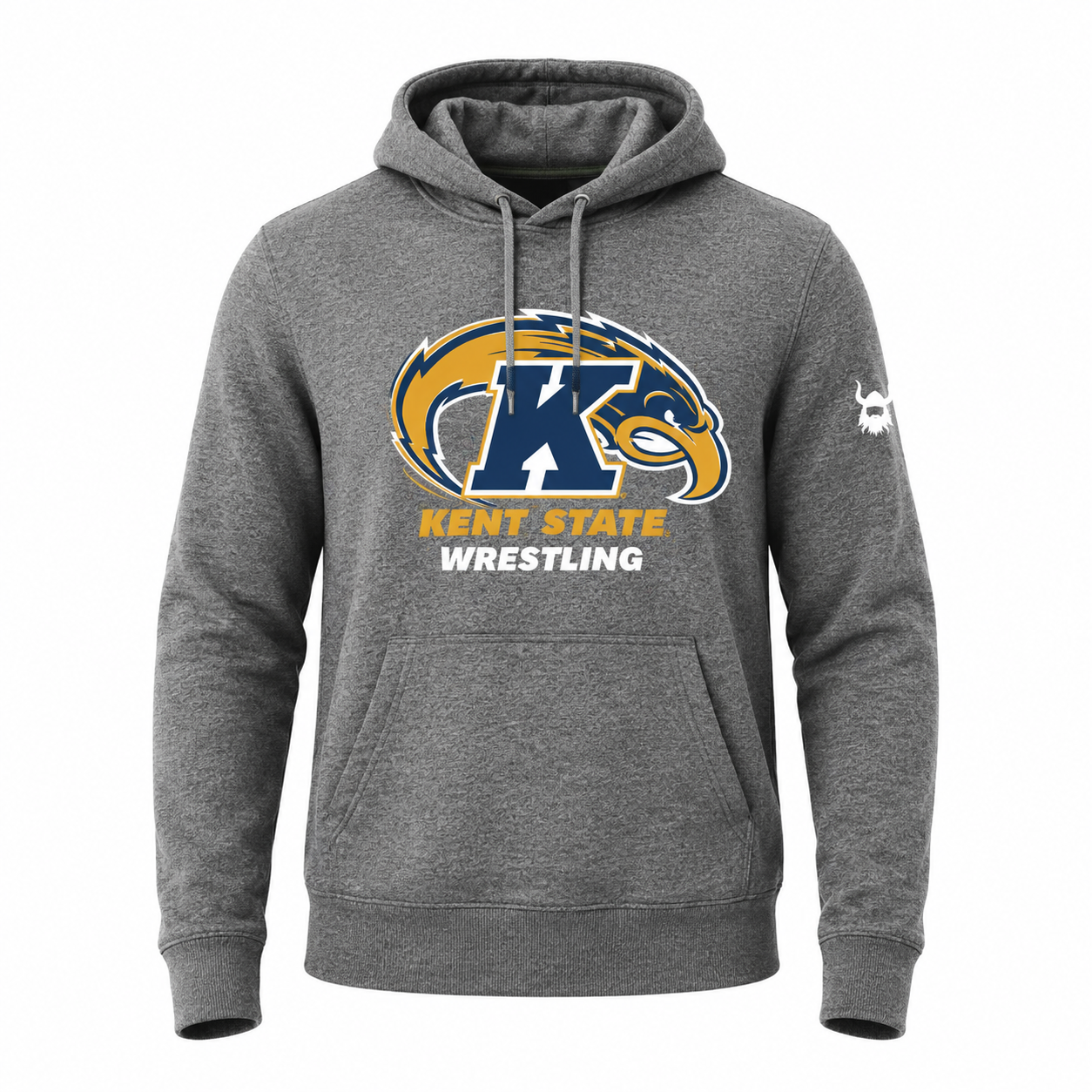 Kent State Wrestling Logo Grey Blend Hoodie