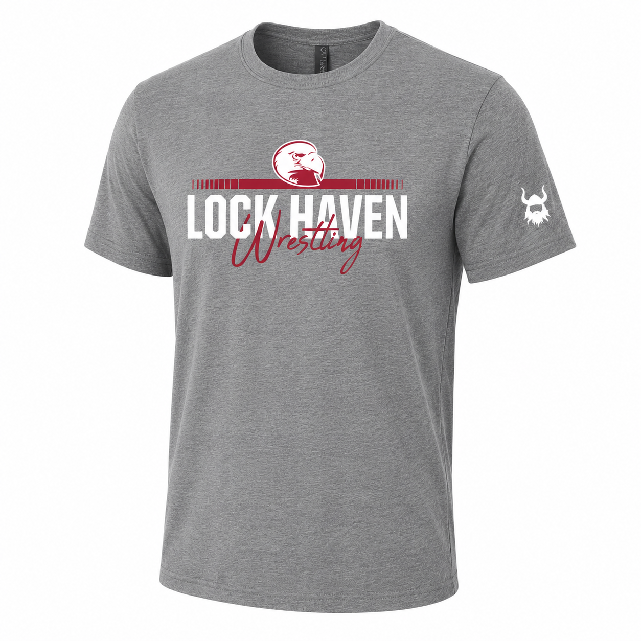 Lock Haven Wrestling Script Grey Blend Shirt