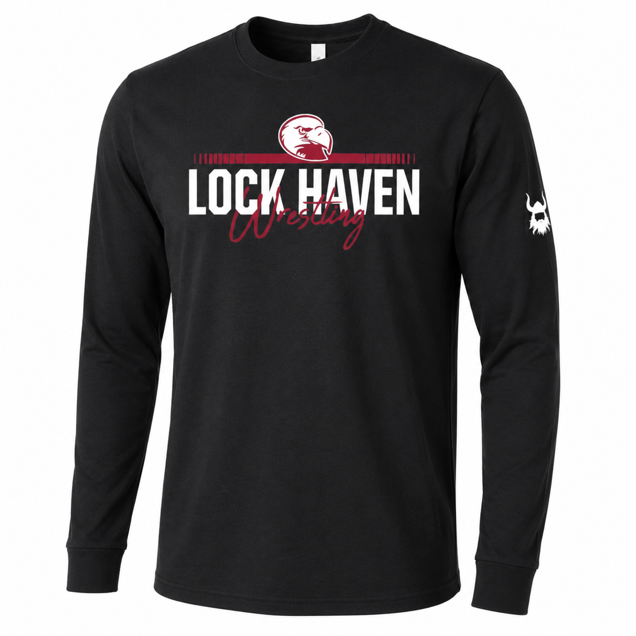 Lock Haven Wrestling Script Black Long Sleeve Shirt
