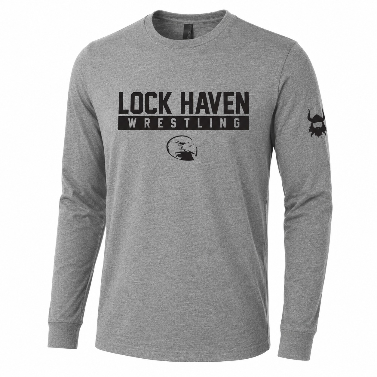 Lock Haven Wrestling Collegiate Grey Long Sleeve Shirt