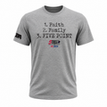 Faith, Family, FIVE POINT Tri-blend Shirt