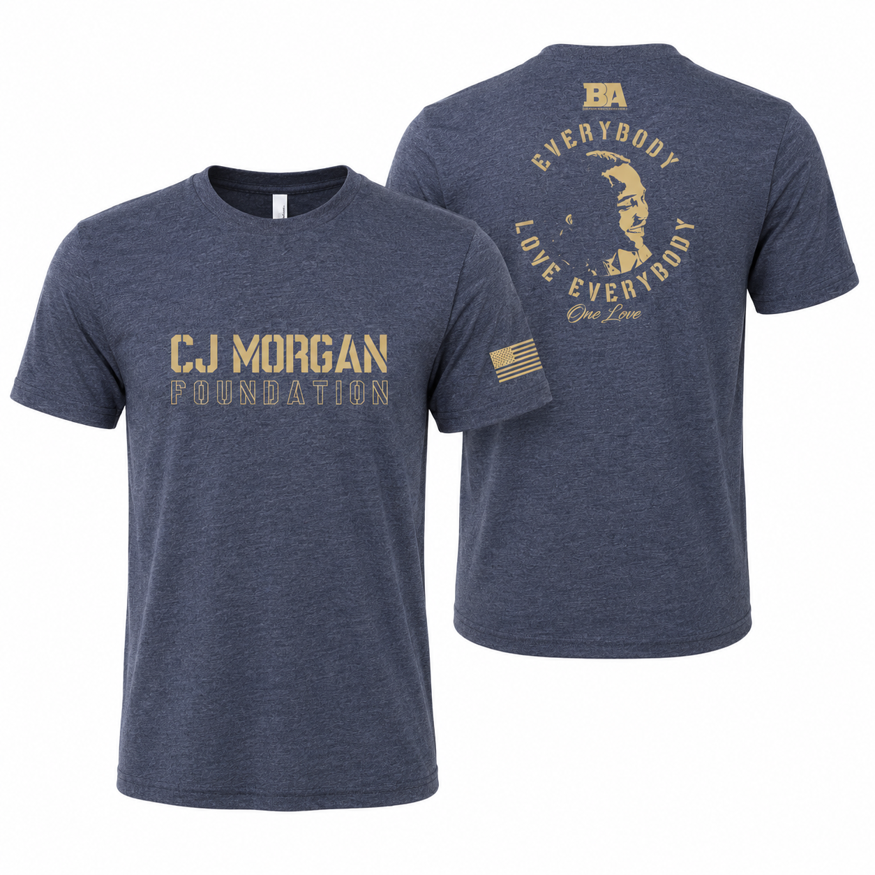 CJ Morgan Foundation Navy Tri-blend Shirt