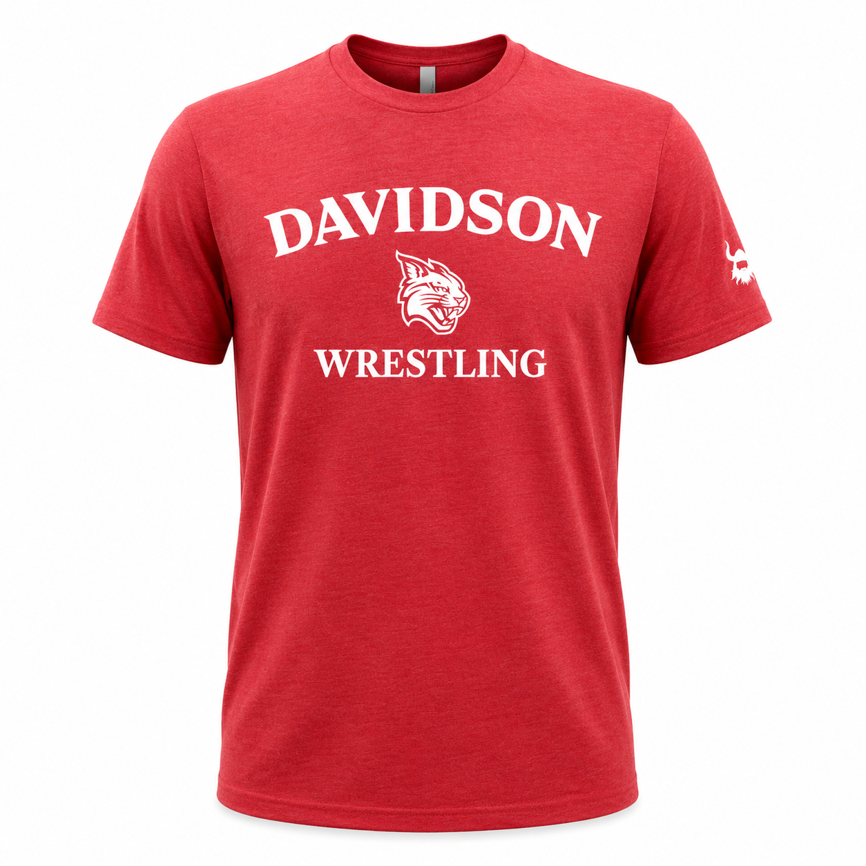 Davidson Logo Wrestling Red Blend Shirt