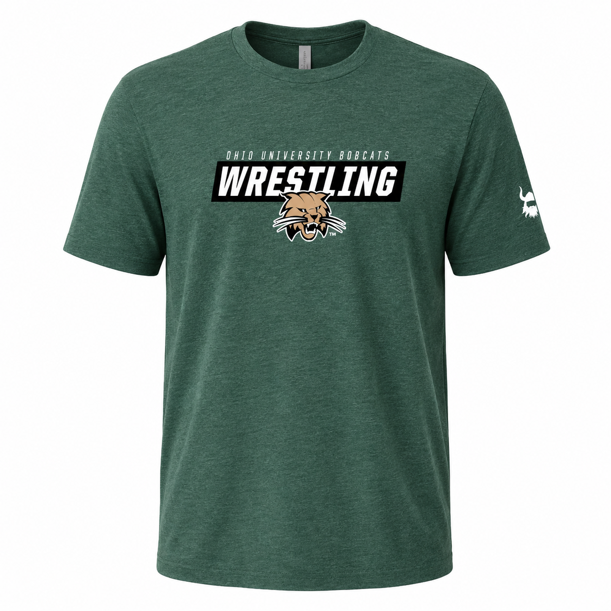 Ohio University Wrestling Bobcat Heather Forest Shirt