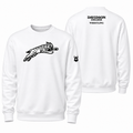 Davidson Jumping Cat White Crewneck Sweatshirt