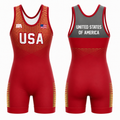 Red/Gold Women's USA Singlet