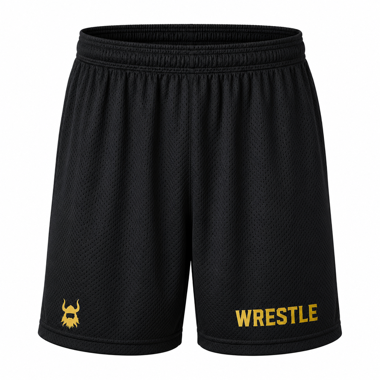 Black/Gold Wrestle Mesh Shorts