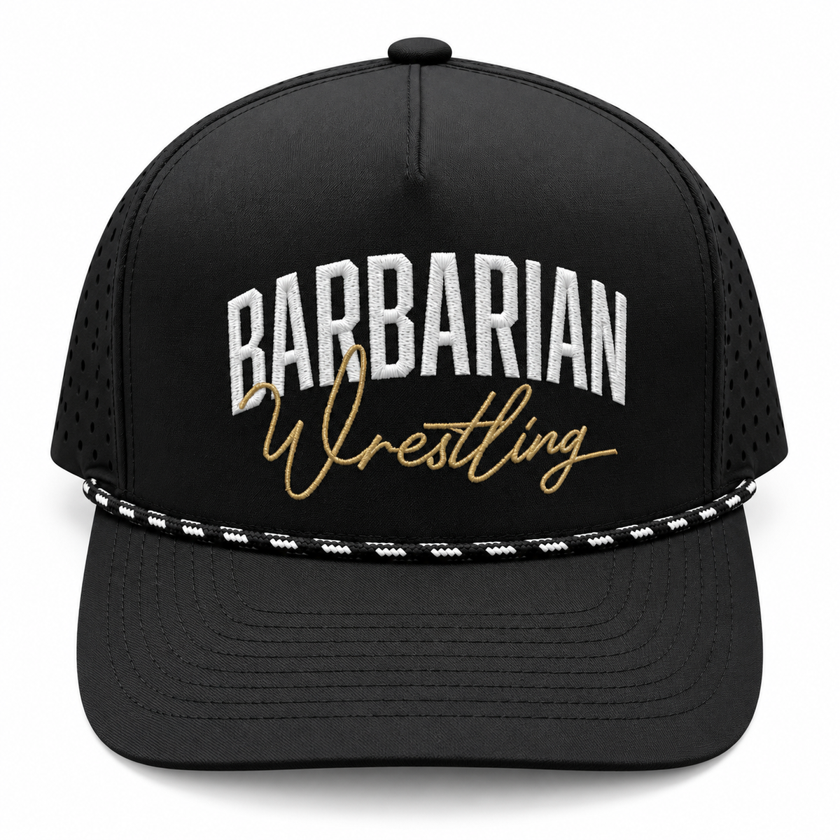 Barbarian Wrestling Rope Laser Mesh Black Hat