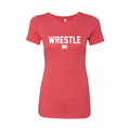 Red Wrestle Womens Triblend Shirt