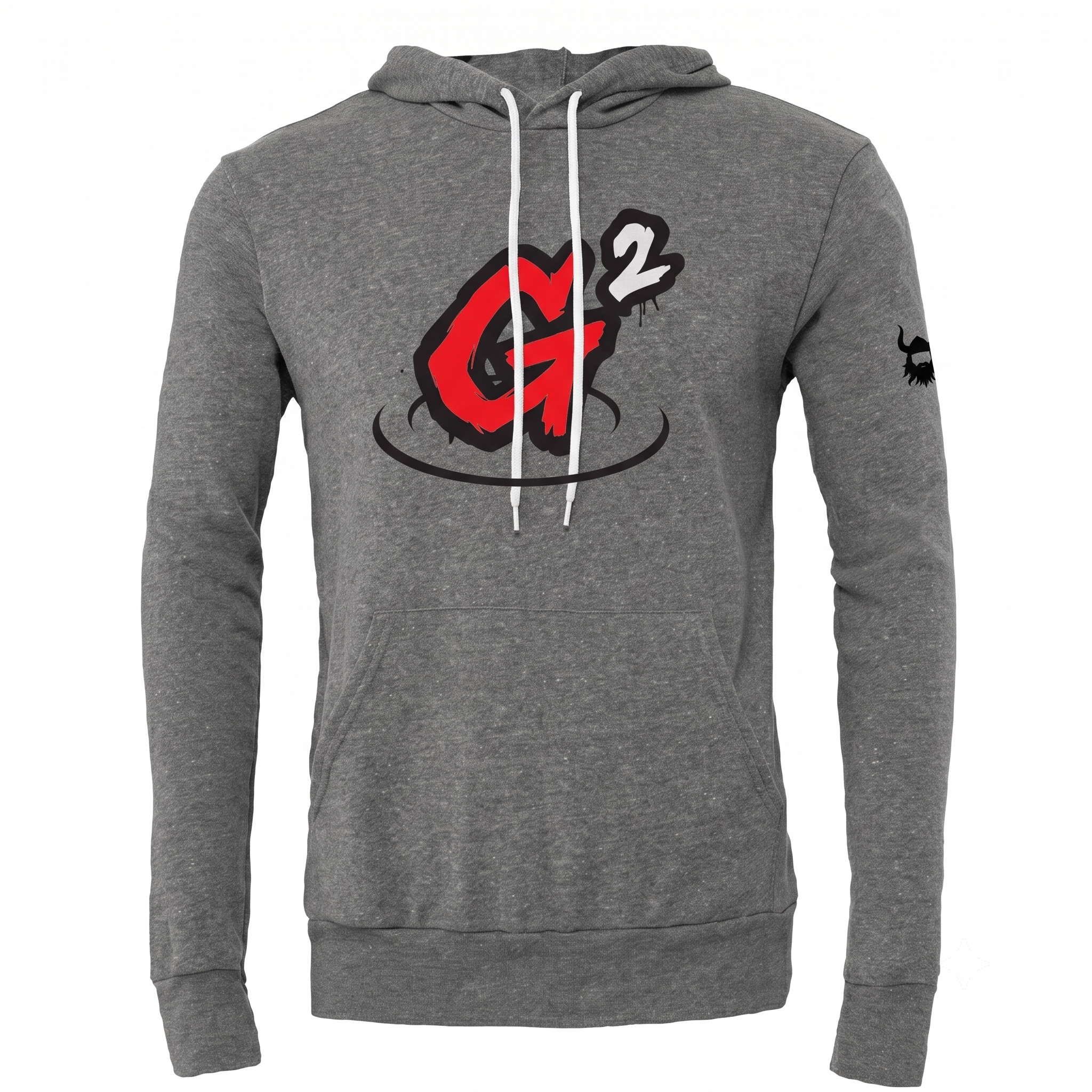 Grey Burnett Logo Fleece Hoodie