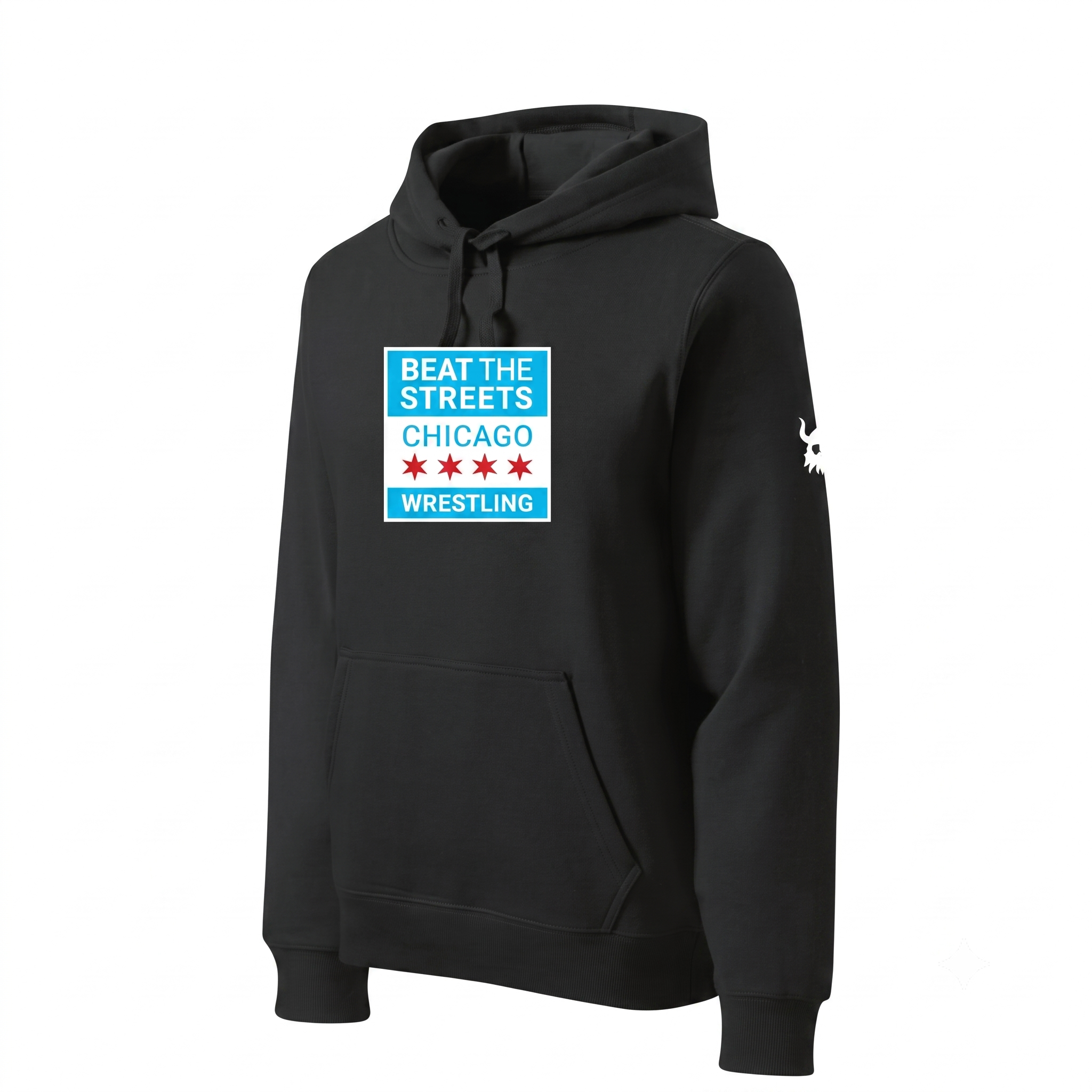 BTS Chicago Classic Logo Black Fleece Hoodie