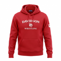 Davidson Logo Wrestling Red Blend Hoodie