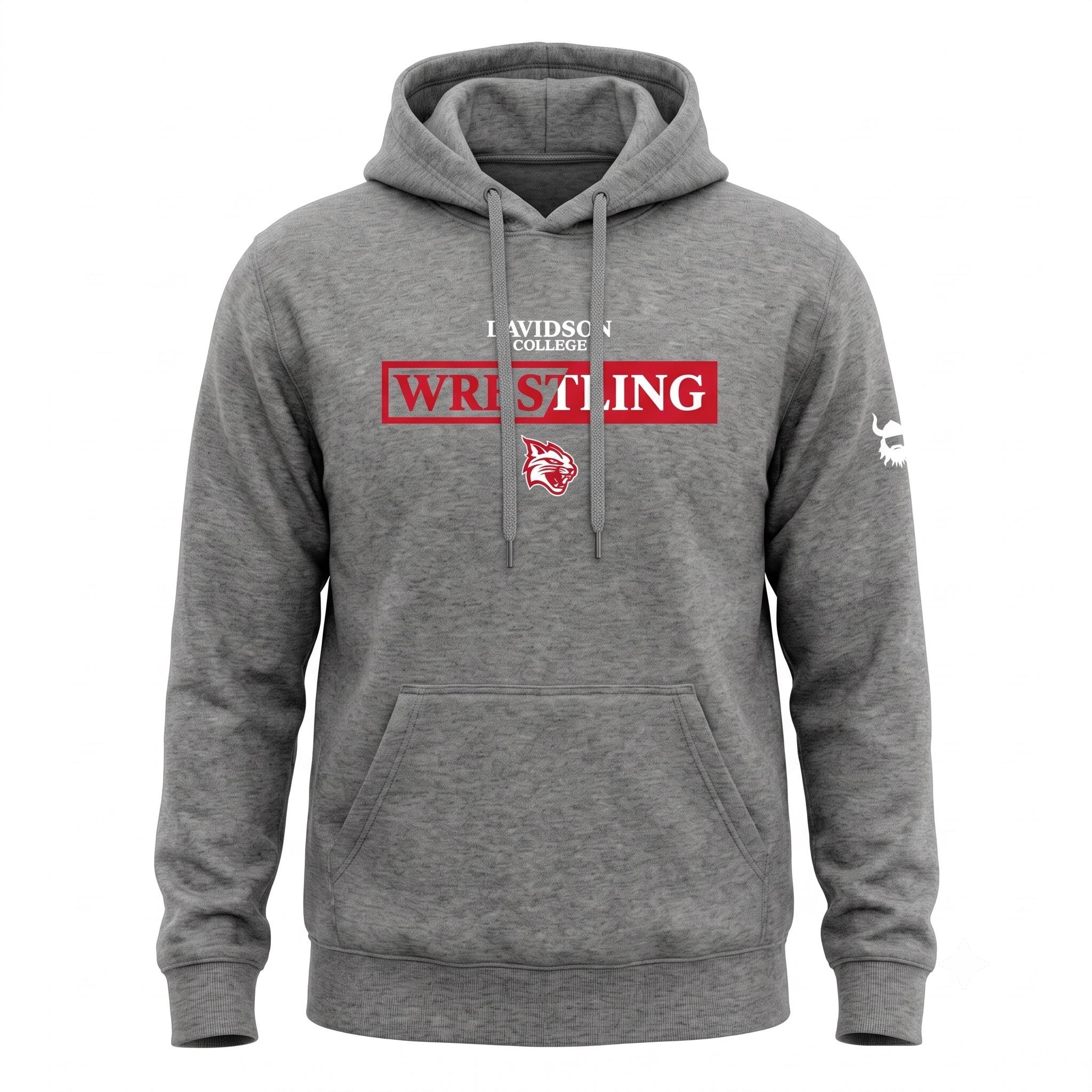 Davidson Wildcat Wrestling Grey Blend Hoodie