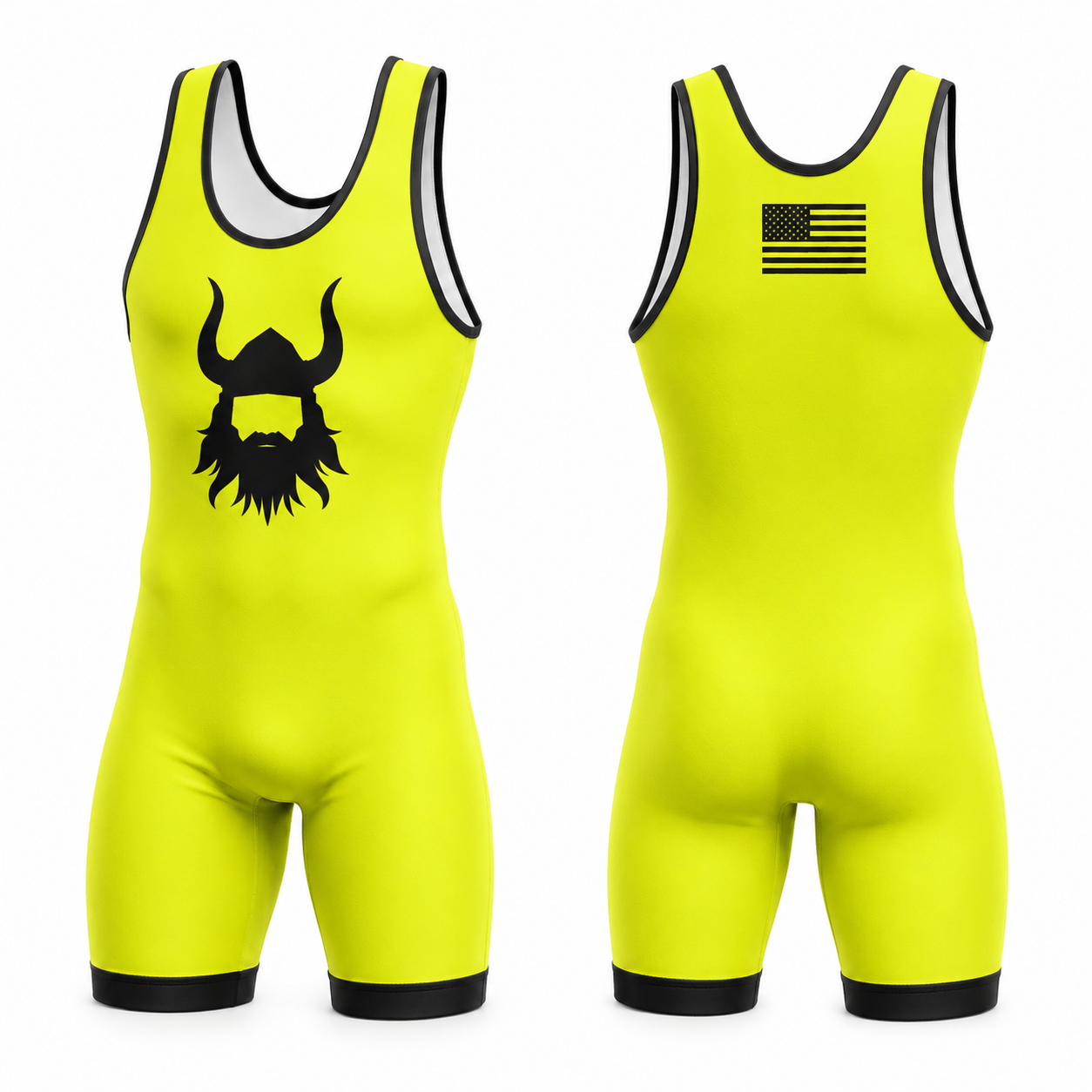Neon Yellow Mens Singlet