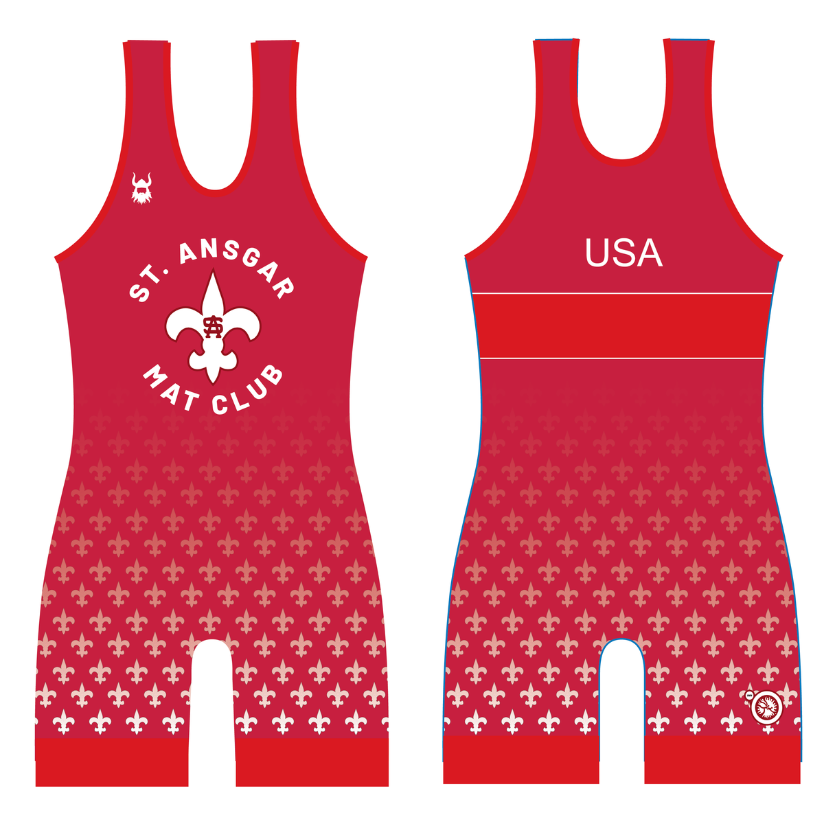 Saint Ansgar red singlet