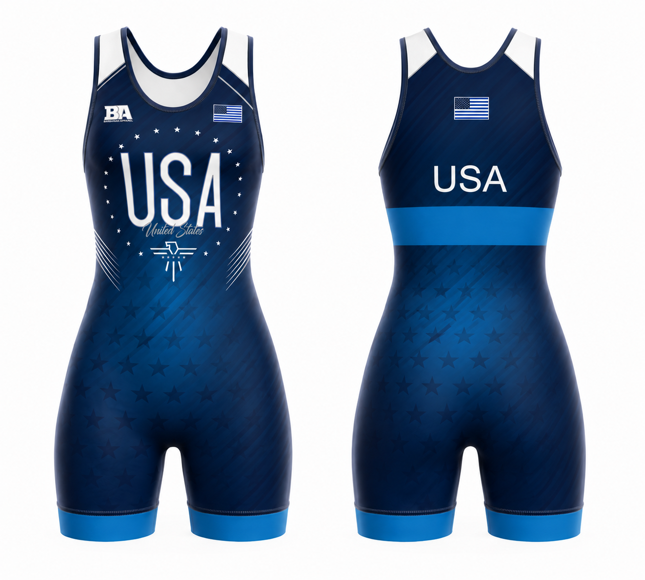 Blue USA WOMENS Singlet
