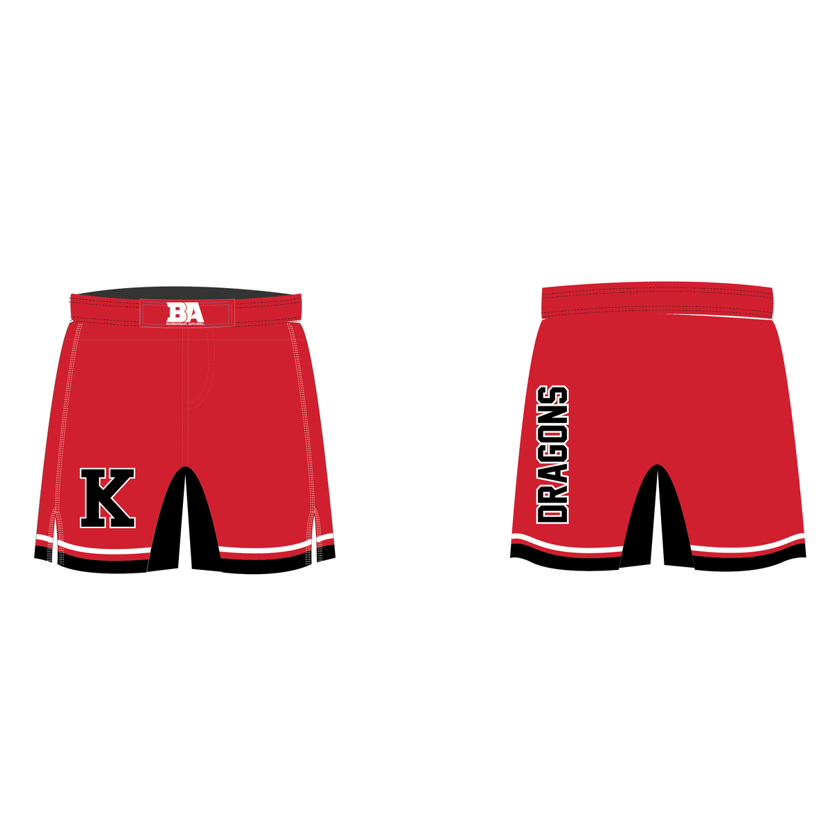 Kingsway 2026 Red Fight Shorts