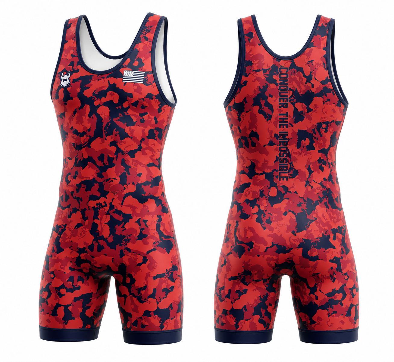 BA Orange Camo MENS Singlet