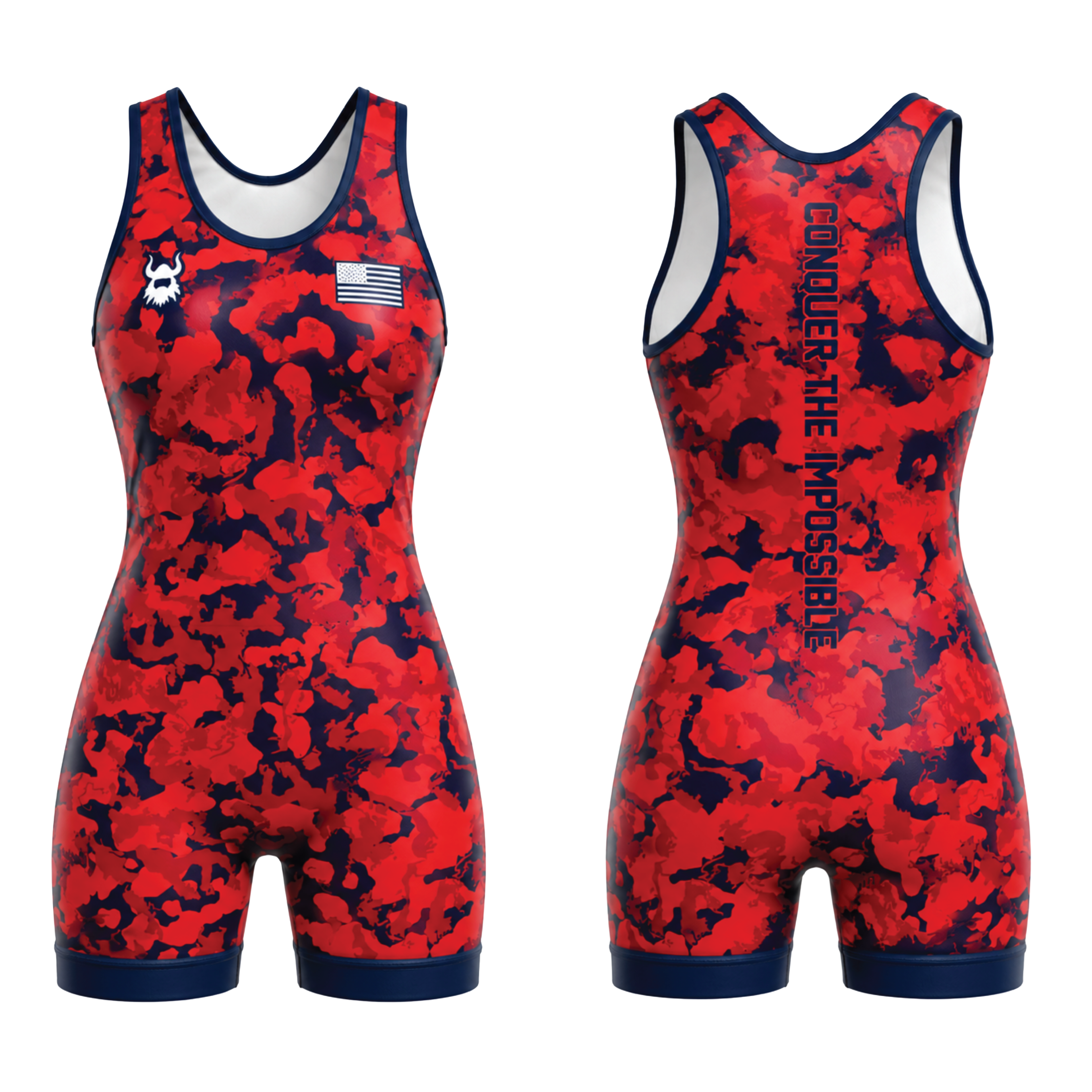 BA Orange Camo Womens Singlet